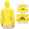 imageLittle Donkey Andy Womens Hoodie Long Sleeve Shirt UPF 50 Sun Protection Outdoor Quick Dry Fishing Hiking ShirtsHood Lemon