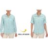 imageLittle Donkey Andy Womens Hoodie Long Sleeve Shirt UPF 50 Sun Protection Outdoor Quick Dry Fishing Hiking ShirtsHood Light Blue