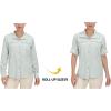 imageLittle Donkey Andy Womens Hoodie Long Sleeve Shirt UPF 50 Sun Protection Outdoor Quick Dry Fishing Hiking ShirtsHood Light Gray
