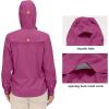 imageLittle Donkey Andy Womens Hoodie Long Sleeve Shirt UPF 50 Sun Protection Outdoor Quick Dry Fishing Hiking ShirtsHood Rose