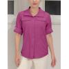 imageLittle Donkey Andy Womens Hoodie Long Sleeve Shirt UPF 50 Sun Protection Outdoor Quick Dry Fishing Hiking ShirtsHood Rose