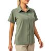 imageLittle Donkey Andy Womens Long Sleeve Travel Shirt UPF 50 Safari Shirt Outdoor Cool Quick Dry Hiking ShirtsS Army Green