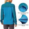 imageLittle Donkey Andy Womens UPF 50 UV Protection Breathable Long Sleeve Hiking Shirt Fishing Travel Shits AirHoles TechBlue Moon