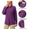 imageLittle Donkey Andy Womens UPF 50 UV Protection Breathable Long Sleeve Hiking Shirt Fishing Travel Shits AirHoles TechDark Purple