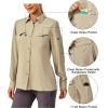 imageLittle Donkey Andy Womens UPF 50 UV Protection Breathable Long Sleeve Hiking Shirt Fishing Travel Shits AirHoles TechLight Khaki