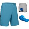 imageLittle Donkey Andy Mens Cycling Shorts with Detachable Liner Lightweight Padded Mountain Bike MTB LoosefitHorizon Blue