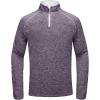 imageLittle Donkey Andy Mens Long Sleeve Quick Dry Lightweight Running Exercise Sports TShirt TopCpurple Heather