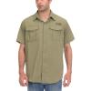 imageLittle Donkey Andy Mens UPF 50 UV Protection Shirt Short Sleeve Fishing Shirt Breathable and Fast Dry Taupe S
