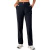 imageLittle Donkey Andy Womens Golf Pants Stretch Quick Dry Lightweight Straight Leg Business Casual Slacks with PocketsAdeep Black