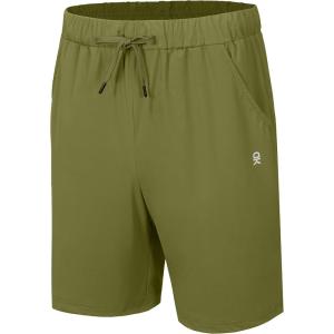 imageLittle Donkey Andy Mens 7 Inches Ultra Stretch Running Shorts Quick Dry Lightweight Cool Sports Athletic Shorts4 Olive