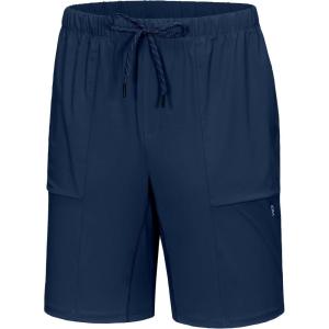 imageLittle Donkey Andy Mens Capri Pants Quick Dry Stretch Cool 34 Capri Jogger Shorts Gym Running Hiking Track ShortsAblue