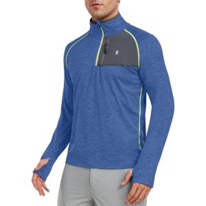 imageLittle Donkey Andy Mens Long Sleeve Quick Dry Lightweight Running Exercise Sports TShirt TopAblue Heather