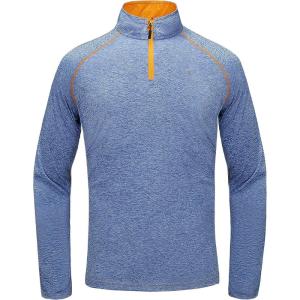 imageLittle Donkey Andy Mens Long Sleeve Quick Dry Lightweight Running Exercise Sports TShirt TopCblue Heather