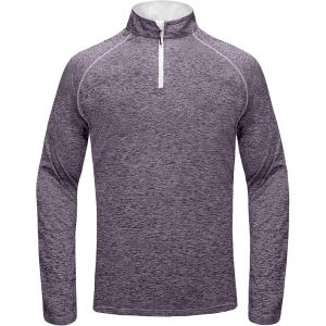 imageLittle Donkey Andy Mens Long Sleeve Quick Dry Lightweight Running Exercise Sports TShirt TopCpurple Heather