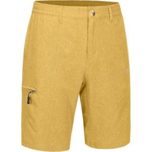 imageLittle Donkey Andy Mens Quick Dry Stretch Shorts for Hiking Golf Travel with Elastic WaistYellow Heather