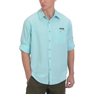 imageLittle Donkey Andy Mens UPF 50 UV Protection Shirt Breathable Long Sleeve Fishing Hiking Shirts Quick DryBlue Tint