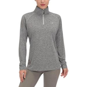 imageLittle Donkey Andy Womens Long Sleeve Running Shirts Workout Gym Sports TShirt Quick DryA Deep Grey Heather