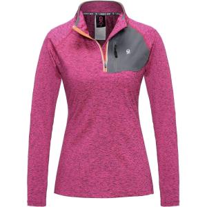 imageLittle Donkey Andy Womens Long Sleeve Running Shirts Workout Gym Sports TShirt Quick DryScarlet