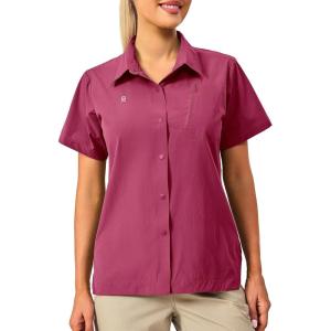 imageLittle Donkey Andy Womens Long Sleeve Travel Shirt UPF 50 Safari Shirt Outdoor Cool Quick Dry Hiking ShirtsS Wine Red