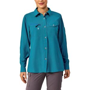 imageLittle Donkey Andy Womens UPF 50 UV Protection Breathable Long Sleeve Hiking Shirt Fishing Travel Shits AirHoles TechBlue Moon