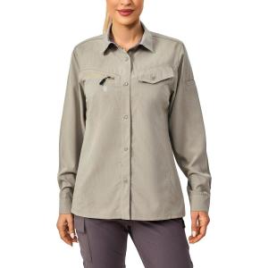 imageLittle Donkey Andy Womens UPF 50 UV Protection Breathable Long Sleeve Hiking Shirt Fishing Travel Shits AirHoles TechLaurel Oak