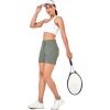 imageLittle Donkey Andy 5 Inch Inseam Nylon Shorts for Women Stretch Quick Dry Shorts for Hiking Travel CasualGray Green