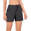 imageLittle Donkey Andy 5 Inch Inseam Nylon Shorts for Women Stretch Quick Dry Shorts for Hiking Travel CasualIron Gray