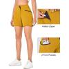 imageLittle Donkey Andy 5 Inch Inseam Nylon Shorts for Women Stretch Quick Dry Shorts for Hiking Travel CasualYellow