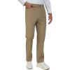 imageLittle Donkey Andy Mens Golf Pants Stretch Quick Dry Work Casual Travel Pants for Men with PocketsBkhaki