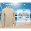 imageLittle Donkey Andy Mens Lightweight Quarter Zip PulloverUPF 50 Long Sleeve Athletic Shirts for Outdoor Running GolfPale Khaki