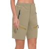 imageLittle Donkey Andy Womens 9 Inch Inseam Quick Dry Stretch Lightweight Cargo Shorts for Hiking Travel GolfKhaki