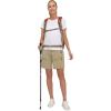 imageLittle Donkey Andy Womens 9 Inch Inseam Quick Dry Stretch Lightweight Cargo Shorts for Hiking Travel GolfKhaki
