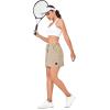 imageLittle Donkey Andy Womens Athletic Golf Tennis Skort 16 Inches Buildin Shorts Sports Skirt with PocketsKhaki