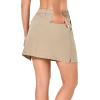 imageLittle Donkey Andy Womens Athletic Golf Tennis Skort 16 Inches Buildin Shorts Sports Skirt with PocketsKhaki