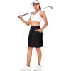 imageLittle Donkey Andy Womens Athletic Golf Tennis Skort Buildin Shorts Sports Skirt with PocketsBlack