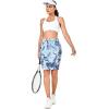 imageLittle Donkey Andy Womens Athletic Golf Tennis Skort Buildin Shorts Sports Skirt with PocketsGray Floral