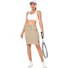 imageLittle Donkey Andy Womens Athletic Golf Tennis Skort Buildin Shorts Sports Skirt with PocketsKhaki