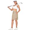 imageLittle Donkey Andy Womens Athletic Golf Tennis Skort Buildin Shorts Sports Skirt with PocketsKhaki