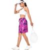imageLittle Donkey Andy Womens Athletic Golf Tennis Skort Buildin Shorts Sports Skirt with PocketsRose Floral