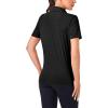imageLittle Donkey Andy Womens Golf Polo Shirts Short Sleeve Zip Up Active Shirts for Tennis Workout UltraBreathable UPF 50Black