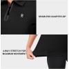 imageLittle Donkey Andy Womens Golf Polo Shirts Short Sleeve Zip Up Active Shirts for Tennis Workout UltraBreathable UPF 50Black