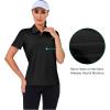 imageLittle Donkey Andy Womens Golf Polo Shirts Short Sleeve Zip Up Active Shirts for Tennis Workout UltraBreathable UPF 50Black