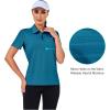 imageLittle Donkey Andy Womens Golf Polo Shirts Short Sleeve Zip Up Active Shirts for Tennis Workout UltraBreathable UPF 50Crystal Teal