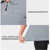 imageLittle Donkey Andy Womens Golf Polo Shirts Short Sleeve Zip Up Active Shirts for Tennis Workout UltraBreathable UPF 50Grey