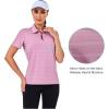 imageLittle Donkey Andy Womens Golf Polo Shirts Short Sleeve Zip Up Active Shirts for Tennis Workout UltraBreathable UPF 50Rose Purple