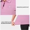 imageLittle Donkey Andy Womens Golf Polo Shirts Short Sleeve Zip Up Active Shirts for Tennis Workout UltraBreathable UPF 50Rose Purple