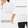 imageLittle Donkey Andy Womens Golf Polo Shirts Short Sleeve Zip Up Active Shirts for Tennis Workout UltraBreathable UPF 50White