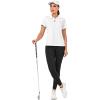 imageLittle Donkey Andy Womens Golf Polo Shirts Short Sleeve Zip Up Active Shirts for Tennis Workout UltraBreathable UPF 50White
