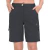 imageLittle Donkey Andy Womens Hiking Shorts 9 Inch Inseam Lightweight Golf Shorts Quick Dry with Zippered PocketsBlack Heather