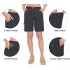 imageLittle Donkey Andy Womens Hiking Shorts 9 Inch Inseam Lightweight Golf Shorts Quick Dry with Zippered PocketsBlack Heather